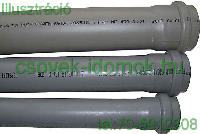 40 PVC cső 1 fm szennyvíz lefolyócső